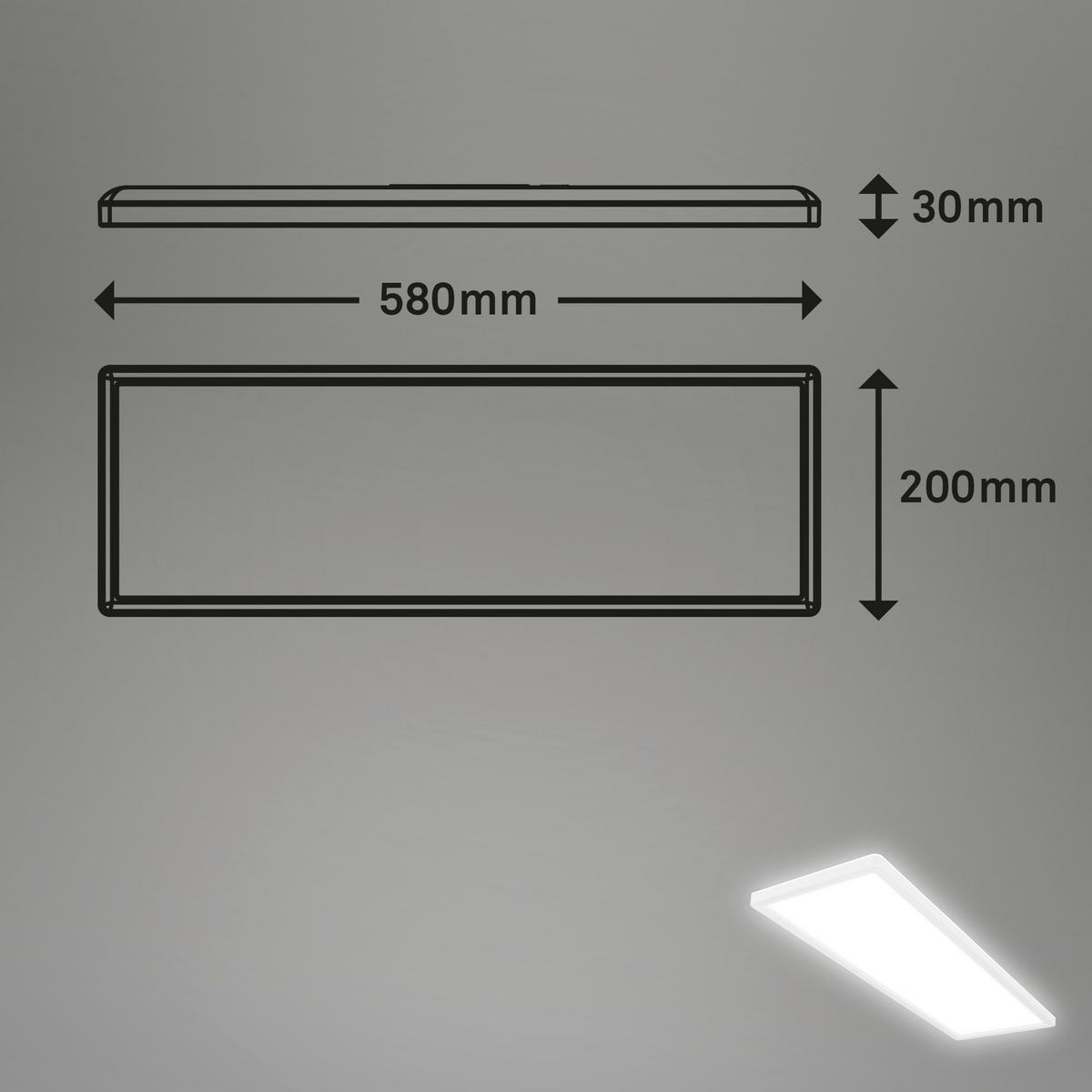ŁAZIENKOWA LAMPA SUFITOWA LED 7527416 MOVE - biały, Basics, tworzywo sztuczne (58/20/3cm)