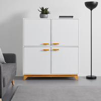 KOMODA MILAN - biały, Modern, drewno (120/132/52,5cm) - Bessagi Home