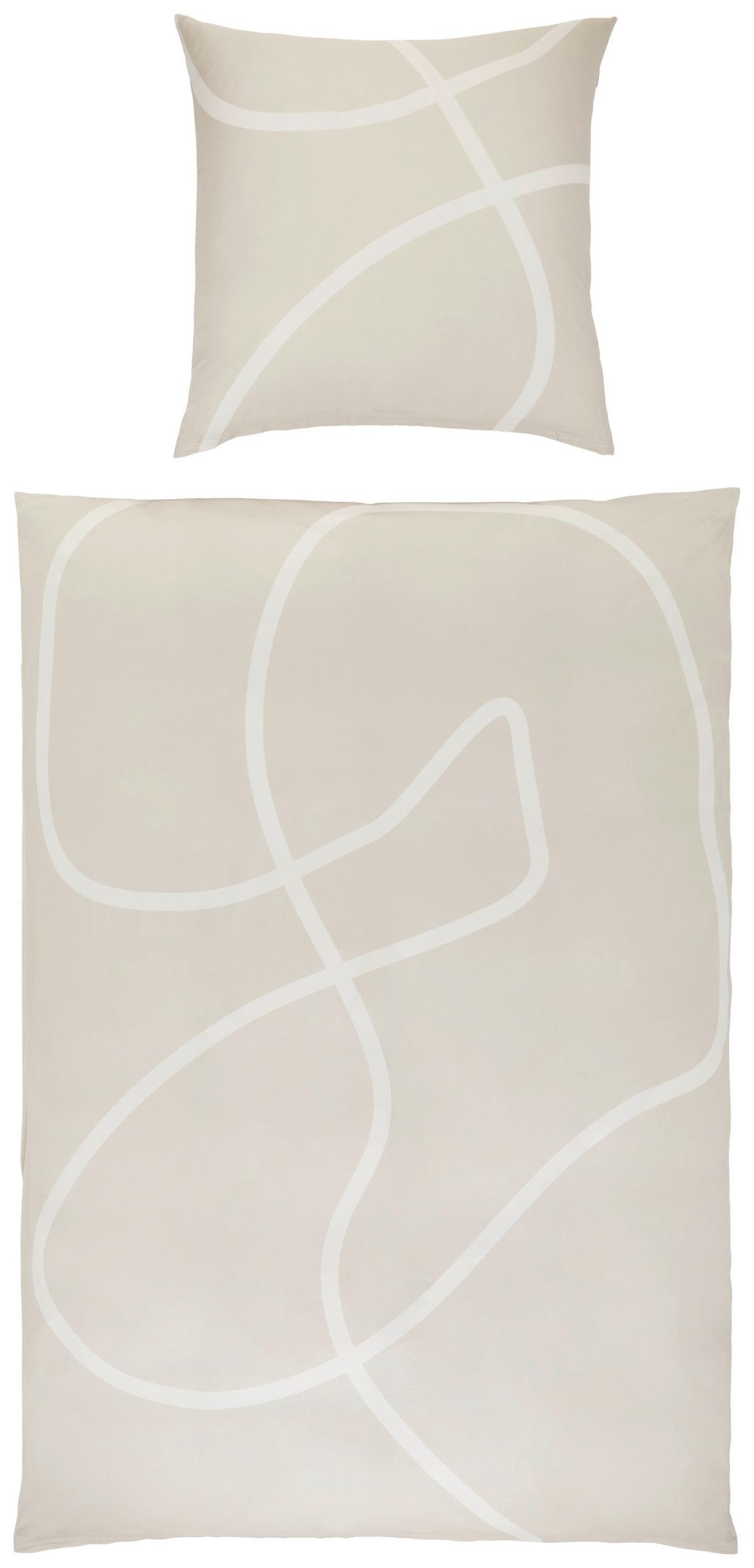 POŚCIEL DWUSTRONNA JUSTB! SWING - beżowy/kremowy, Design, tkanina (135/200cm) - Musterring