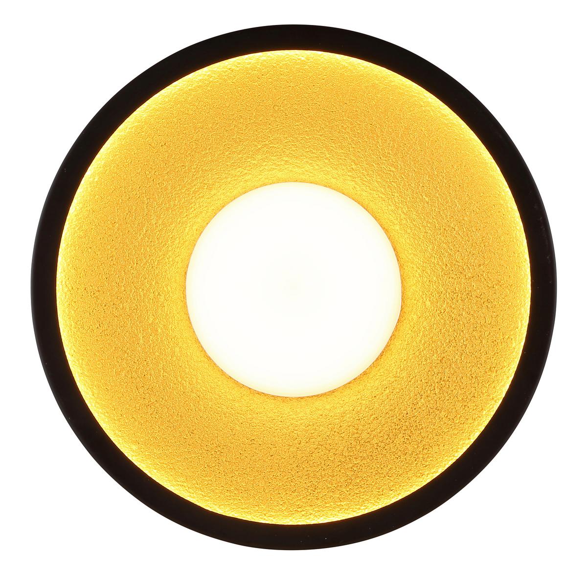 Led Stropna Svjetiljka Woki - bijela/zlatne boje, Design, metal/plastika (40/8,7cm) - Globo