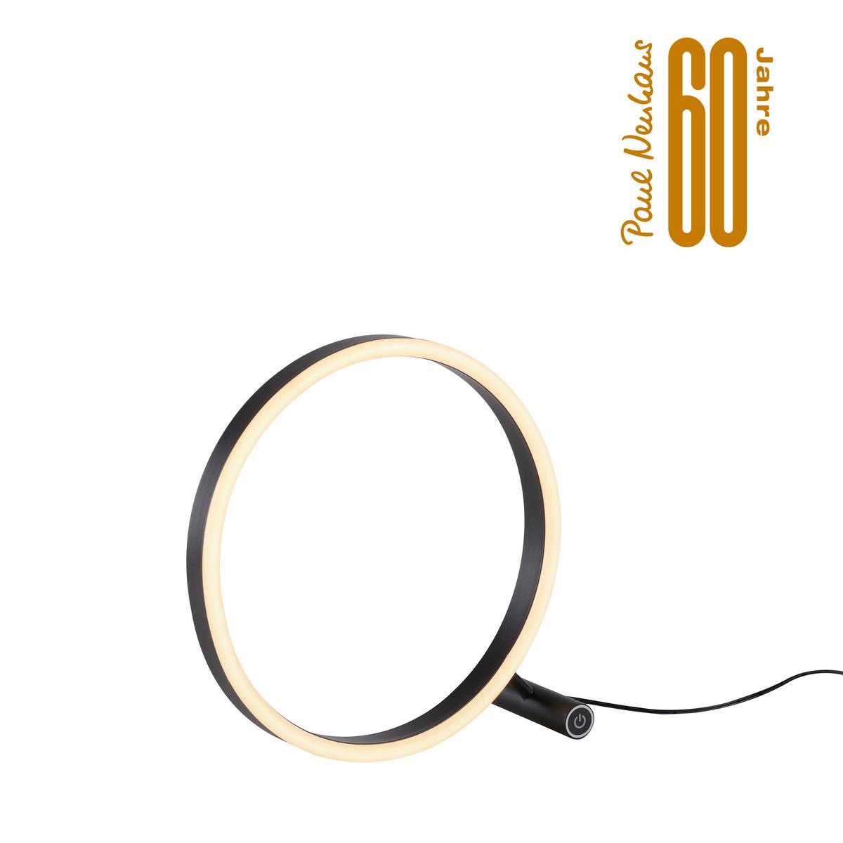 LAMPA STOŁOWA LED 15390-13 RITUS - antracytowy, Trend, tworzywo sztuczne/metal (28,5/10/28cm)