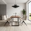 STOL MALU - beige/svart, Modern, metall/textil (53/68/83cm) - Bessagi Home