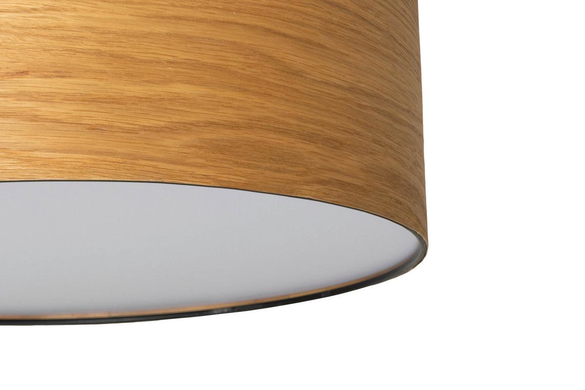 LAMPA SUFITOWA ANNABELL - kolor dębowy/biały, Design, tworzywo sztuczne/metal (37/13cm) - Novel