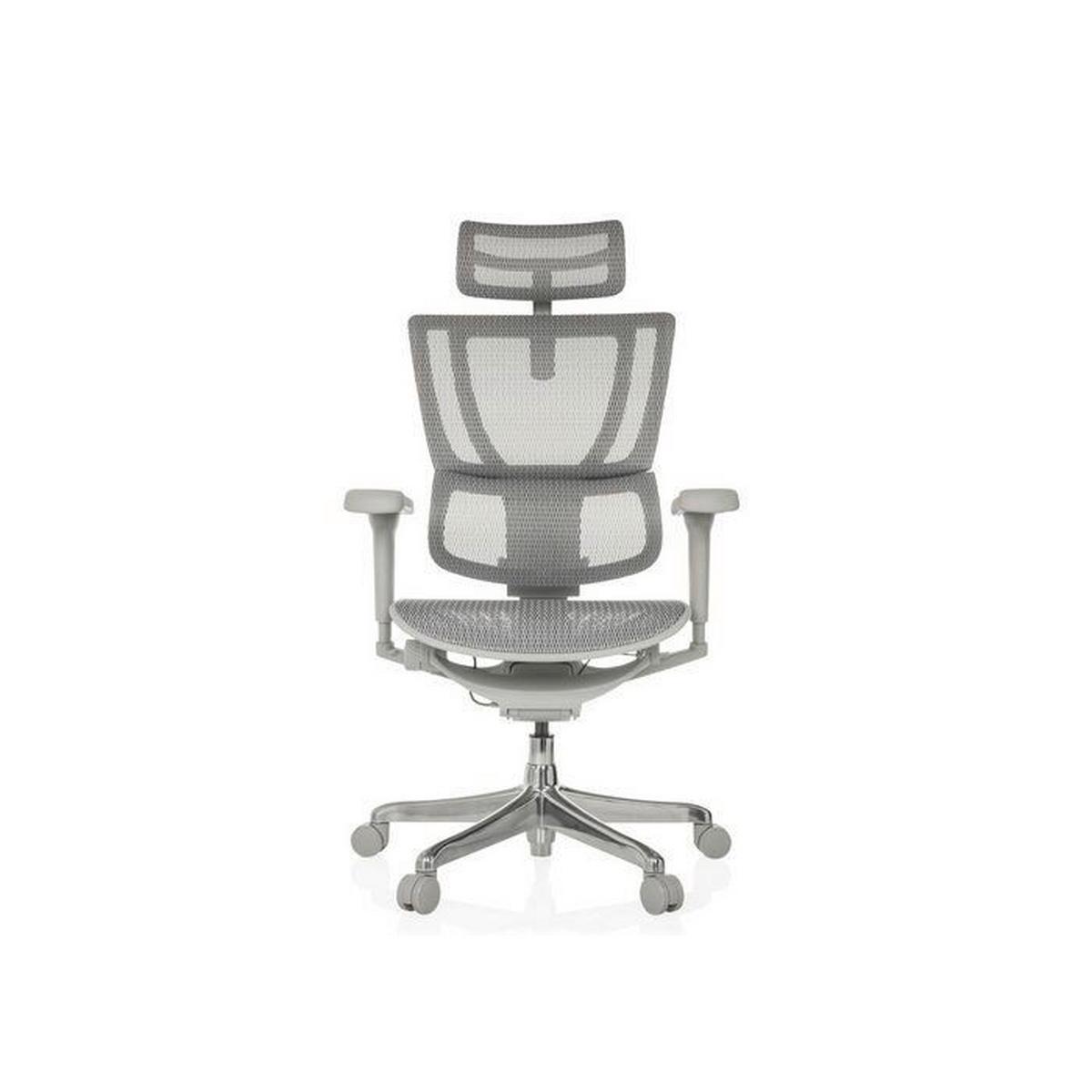 Drehstuhl Ergohuman Slim Ultra G Gen 2 Grau - Silberfarben/Grau, MODERN, Kunststoff/Textil (71/116 - 135/75cm) - MID.YOU