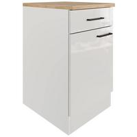 Kuhinjska Spodnja Omarica Levi, Svetlo Siva, Š. 50 Cm - črna/siva, Moderno, kovina/leseni material (50/86/60cm) - FlexWell