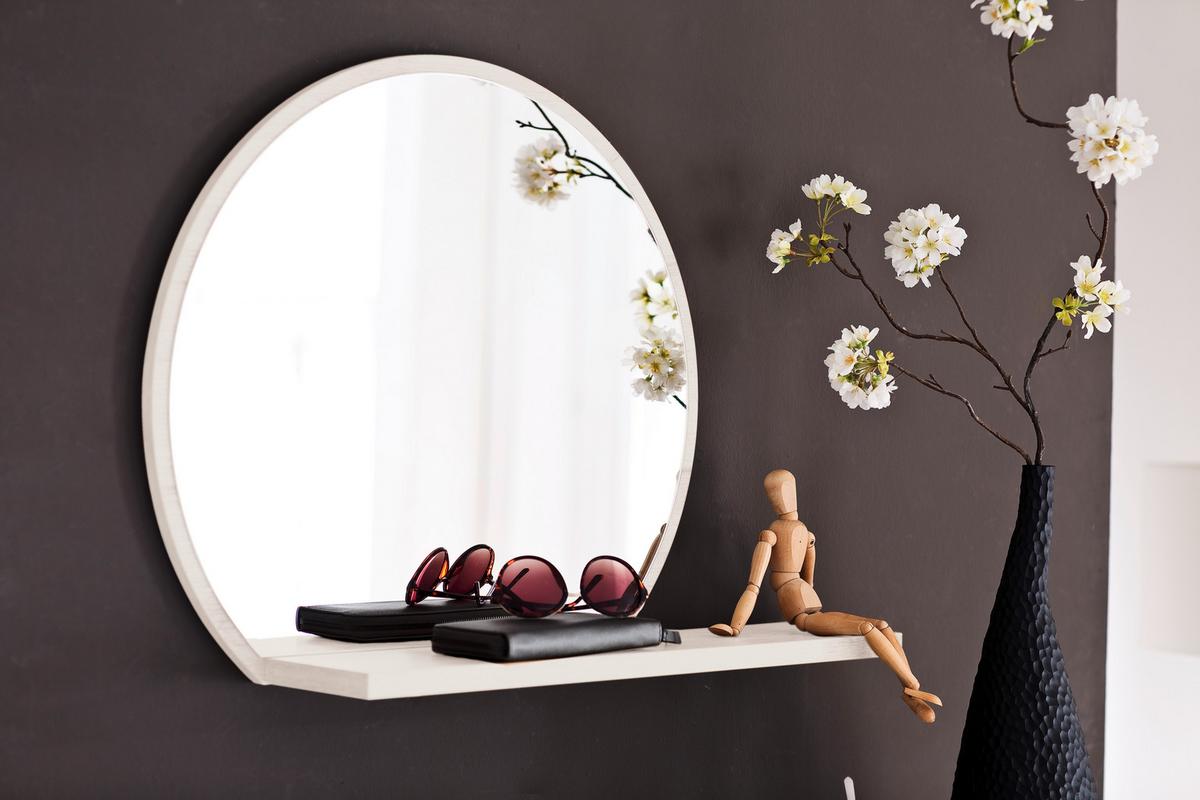 LUSTRO ŚCIENNE BRAVO - kaszmir, Design, materiał drewnopochodny/szkło (65/56/17cm) - Xora