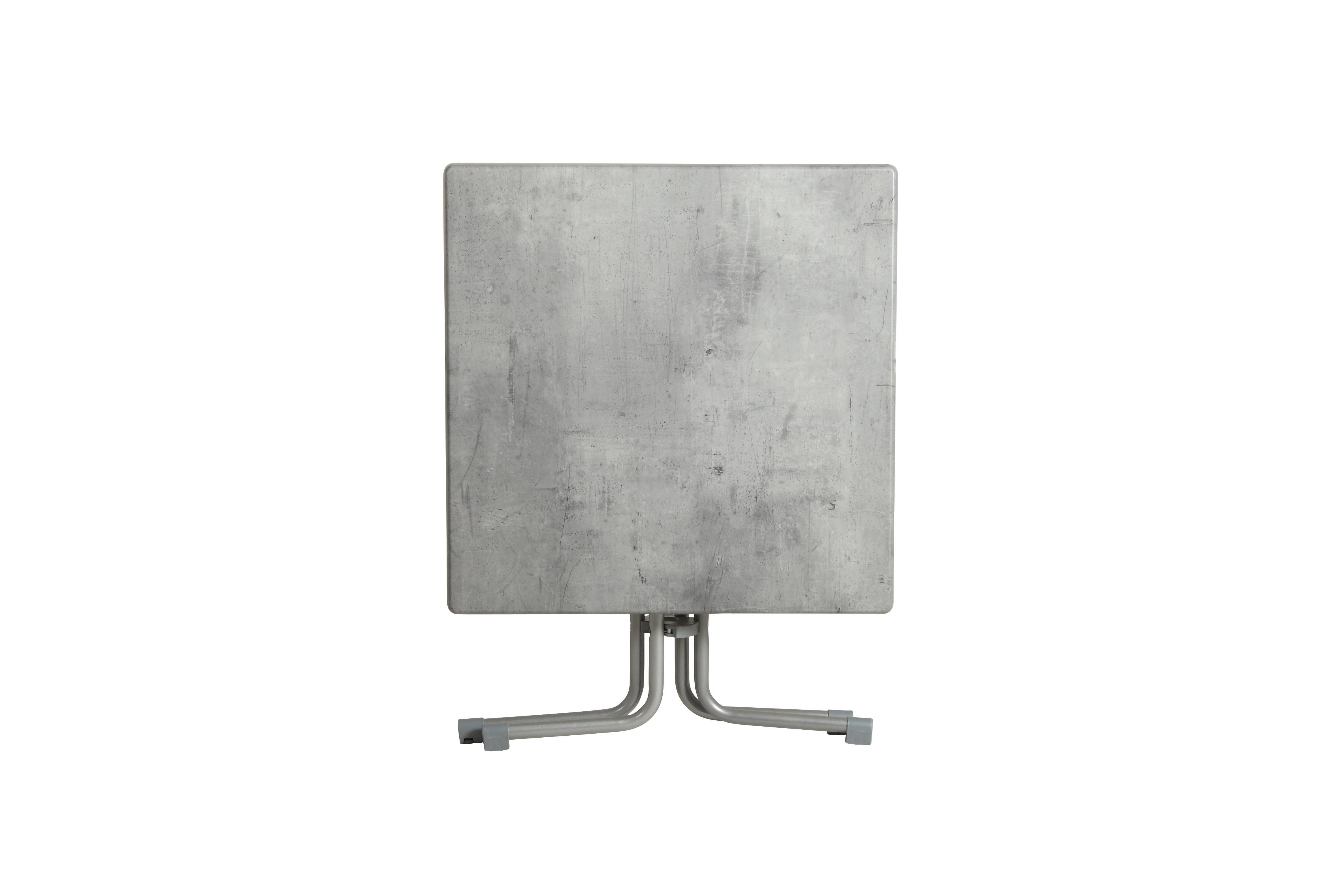 Gartentisch klappbar Acamp Metall/Holzwerkstoff L: 70 cm - Platinfarben/Grau, Basics, Holzwerkstoff/Metall (70/70/72cm)