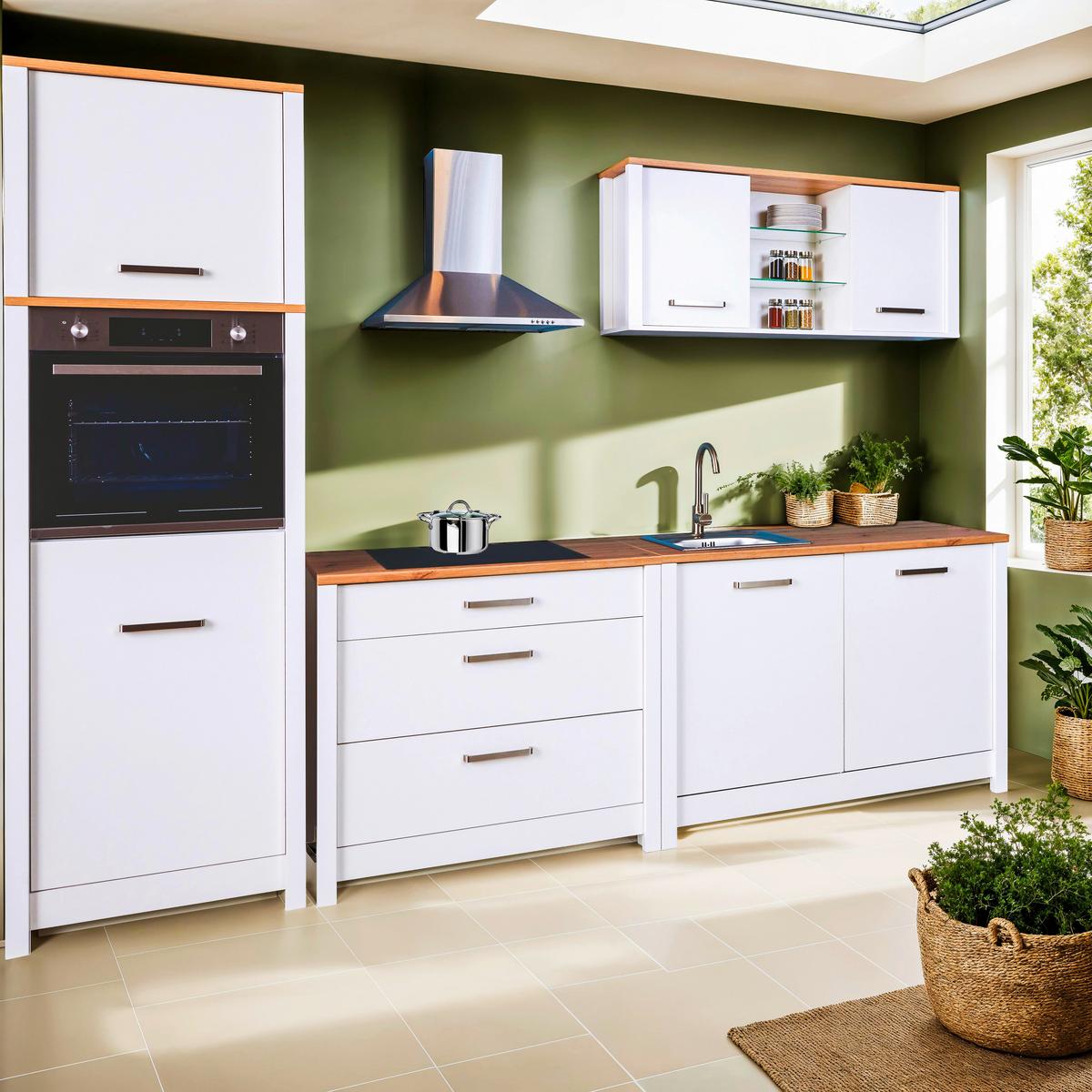 Konyhaszekrény Főzőlaphoz Sicilia - Artisan tölgy/ezüstszínű, Romantik / Landhaus, faalapú anyag/fém (100/92/60cm) - Mömax