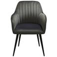 Stuhl in Grau - Schwarz/Grau, MODERN, Textil/Metall (57/83,5/58cm) - Modern Living Stuhl in Grau - Schwarz/Grau, MODERN, Textil/Metall (57/83,5/58cm) - Modern Living