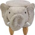 Hocker in Grau - Naturfarben/Grau, Holz/Textil (75/38/34cm) - MÖMAX modern living