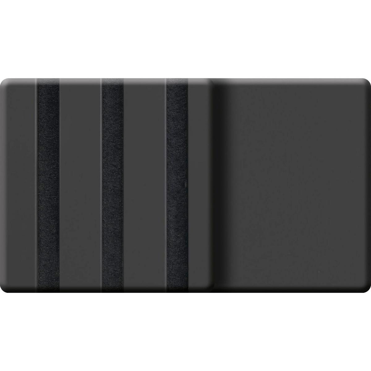 Akustikpaneel 111766560 Schwarz - Schwarz, MODERN, Holzwerkstoff/Textil (56,1/1,9/240cm)