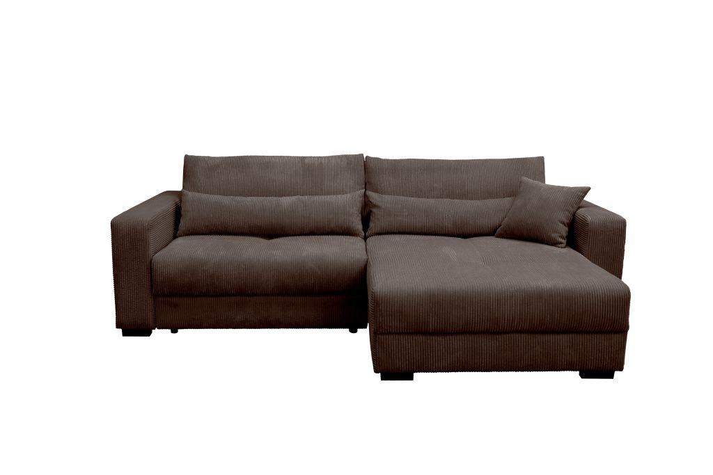 Kutna Garnitura Xela - tamno siva/crna, Moderno, tekstil (265/170cm) - Modern Living