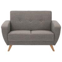 2-SITZER-SOFA JERRY - Naturfarben/Grau, Design, Holz/Textil (136/85/82cm) - Max Winzer