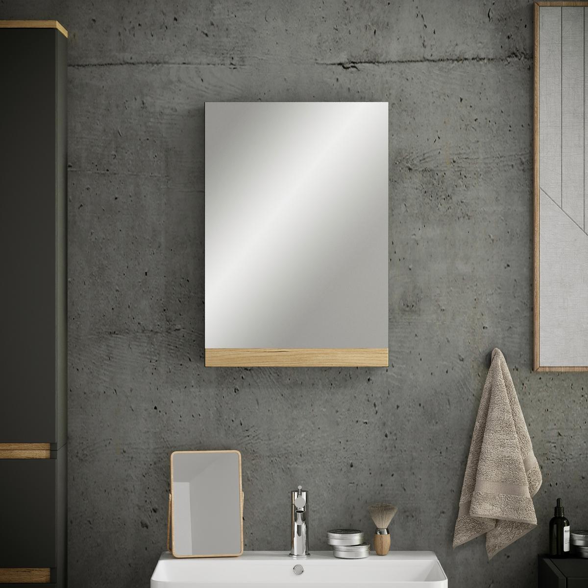 Spiegelschrank Cosila - Honigeiche/Anthrazit, Trend, Glas/Holzwerkstoff (40/58/12cm) - MID.YOU