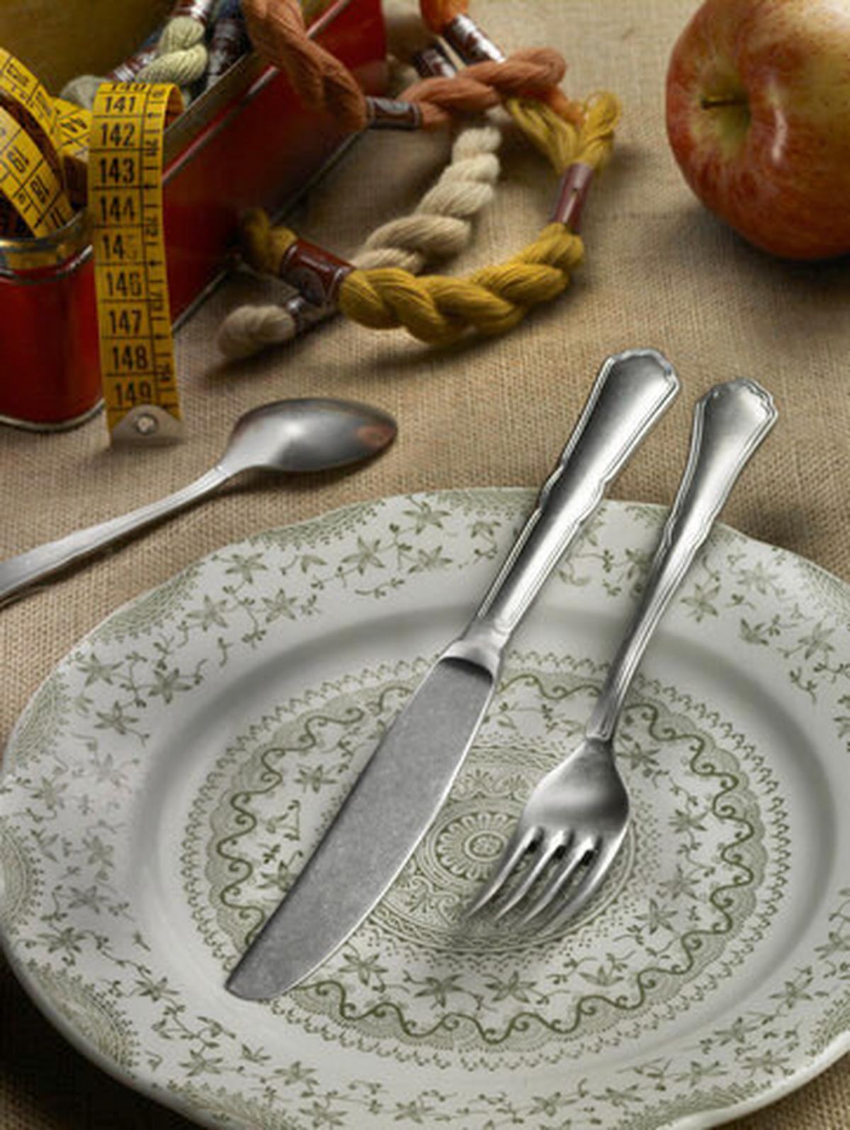 Jedilni Pribor Settecento Stone, 24-Delni - barve nerjavečega jekla, Basics, kovina (25,5/7/5,3cm) - Pintinox