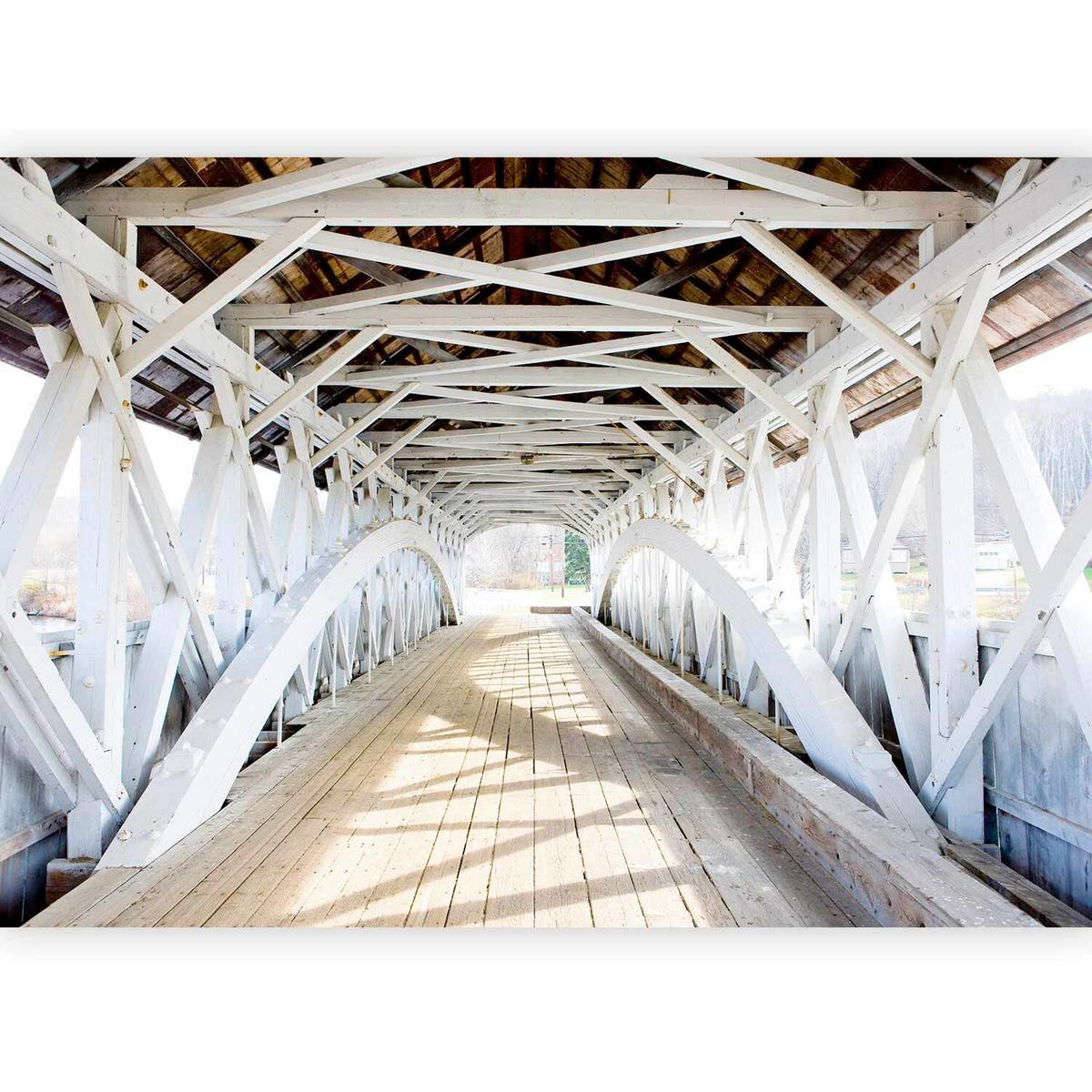 Fototapeta Old Bridge, 250x175cm - bela/rjava, Trendi, tekstil (250/175cm) - artgeist