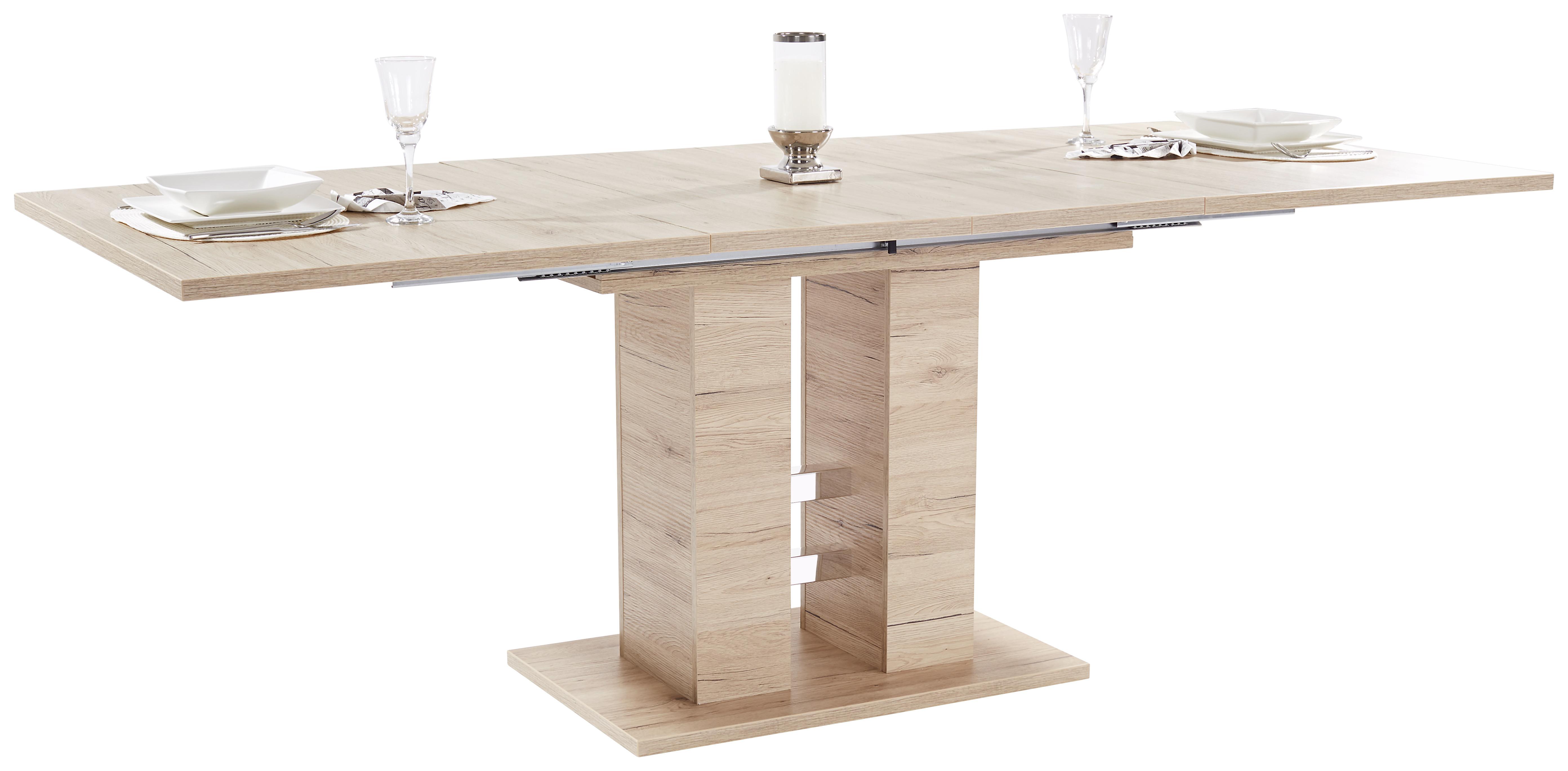 Raztegljiva Miza Helena, Barva Hrasta, 140-220 X 90 Cm - barve hrasta, Konvencionalno, leseni material (140-220/76/90cm) - Mömax