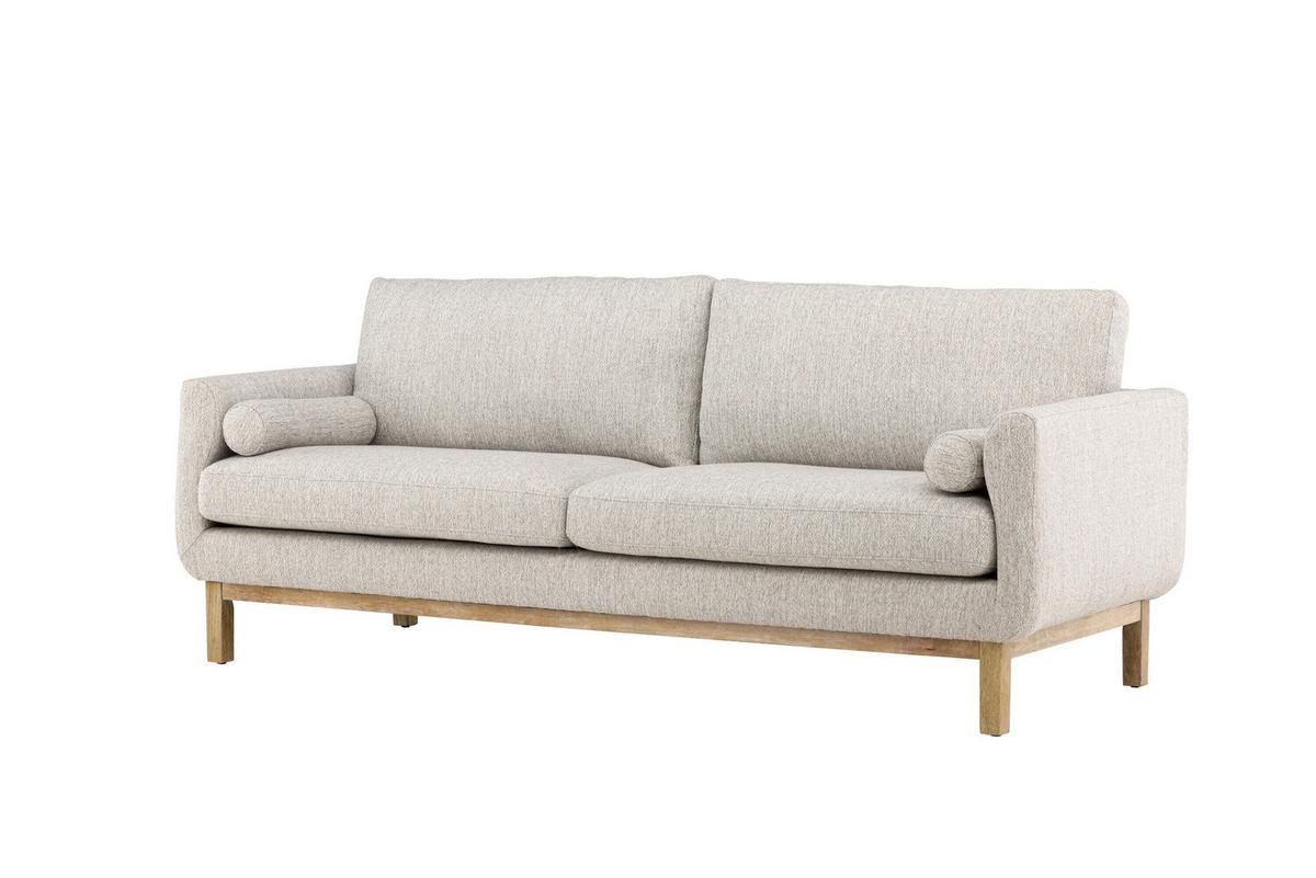 3-Sitzer-Sofa Olympos Beige - Beige, MODERN, Holz/Textil (214/90/88cm) - Livetastic