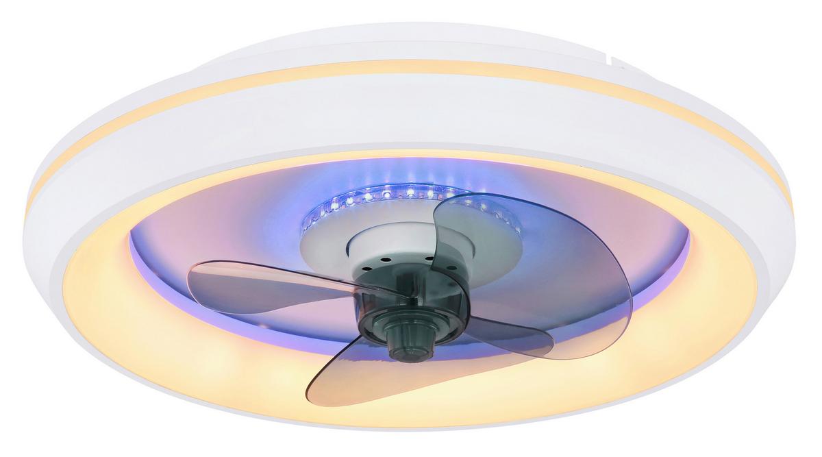 Stropni Ventilator 03631 Joey - siva/bela, Basics, kovina/umetna masa (45/13cm) - Globo