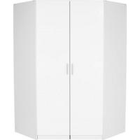 Ormar Kutni Celle - bijela/bijela visoki sjaj, Moderno, drvni materijal/plastika (117/197/117cm) - Modern Living