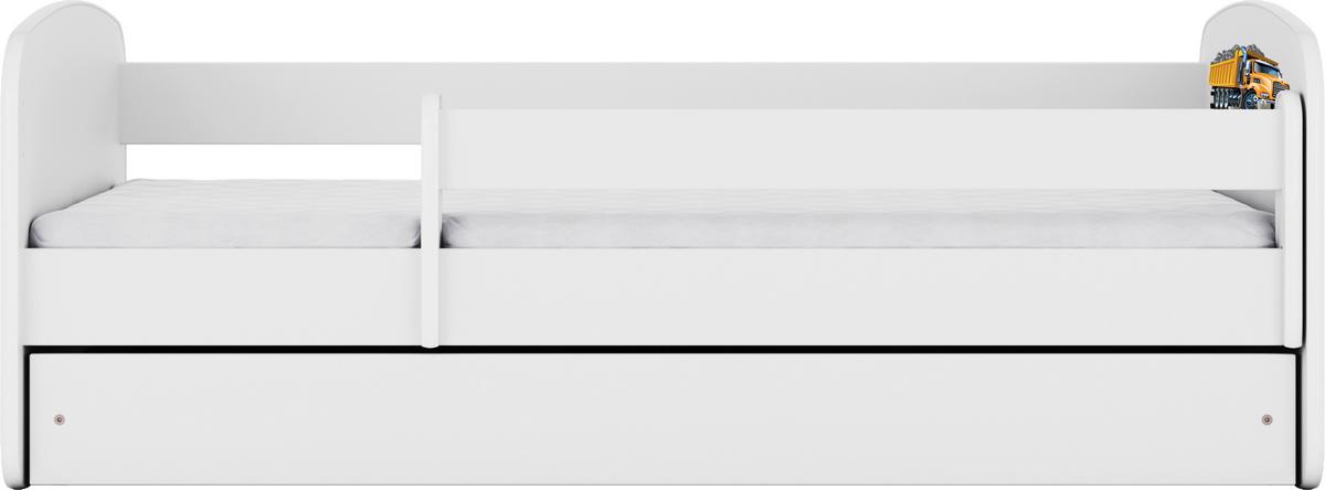 Otroška Postelja Babydreams, Bela, 80x160cm - bela/barve breze, Moderno, tekstil/leseni material (80/160cm) - MID.YOU