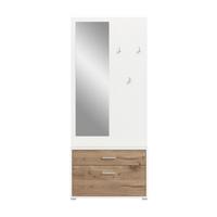 Predsoba Polo, Bela, Barva Hrasta, 3-Delna - bela/temni hrast, Design, leseni material (80/190/38cm) - Livetastic