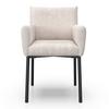 STOL MED ARMSTÖD SOFIA - beige/svart, Modern, metall/trä (57/87/58cm) - Bessagi Home