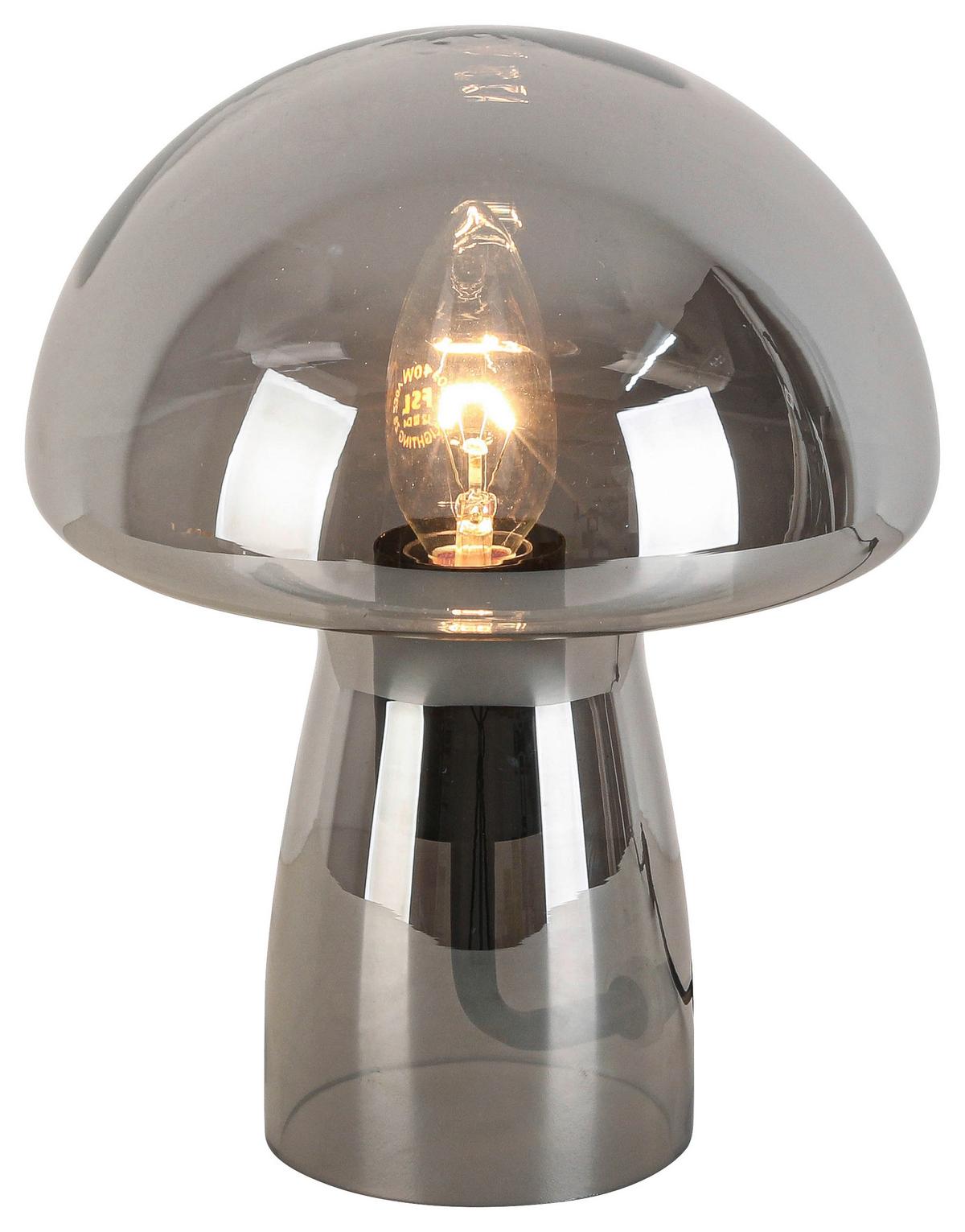Asztali Lámpa Schwami - fekete/áttetsző, Modern, műanyag/Üveg (18/23cm) - Modern Living