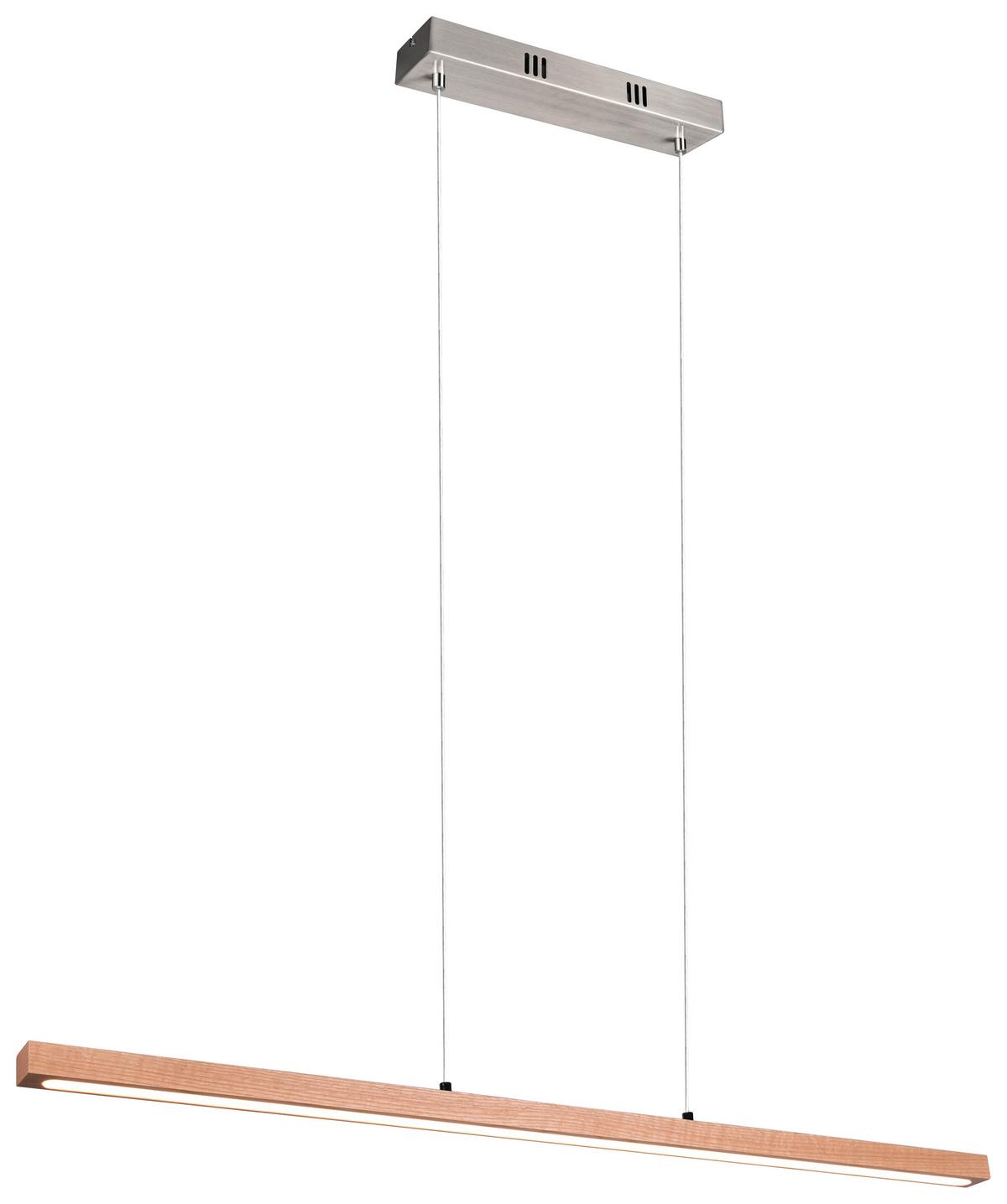 LAMPA WISZĄCA LED EMMA *SBN* - kolor dębowy, Lifestyle, tworzywo sztuczne/drewno (114cm) - Novel