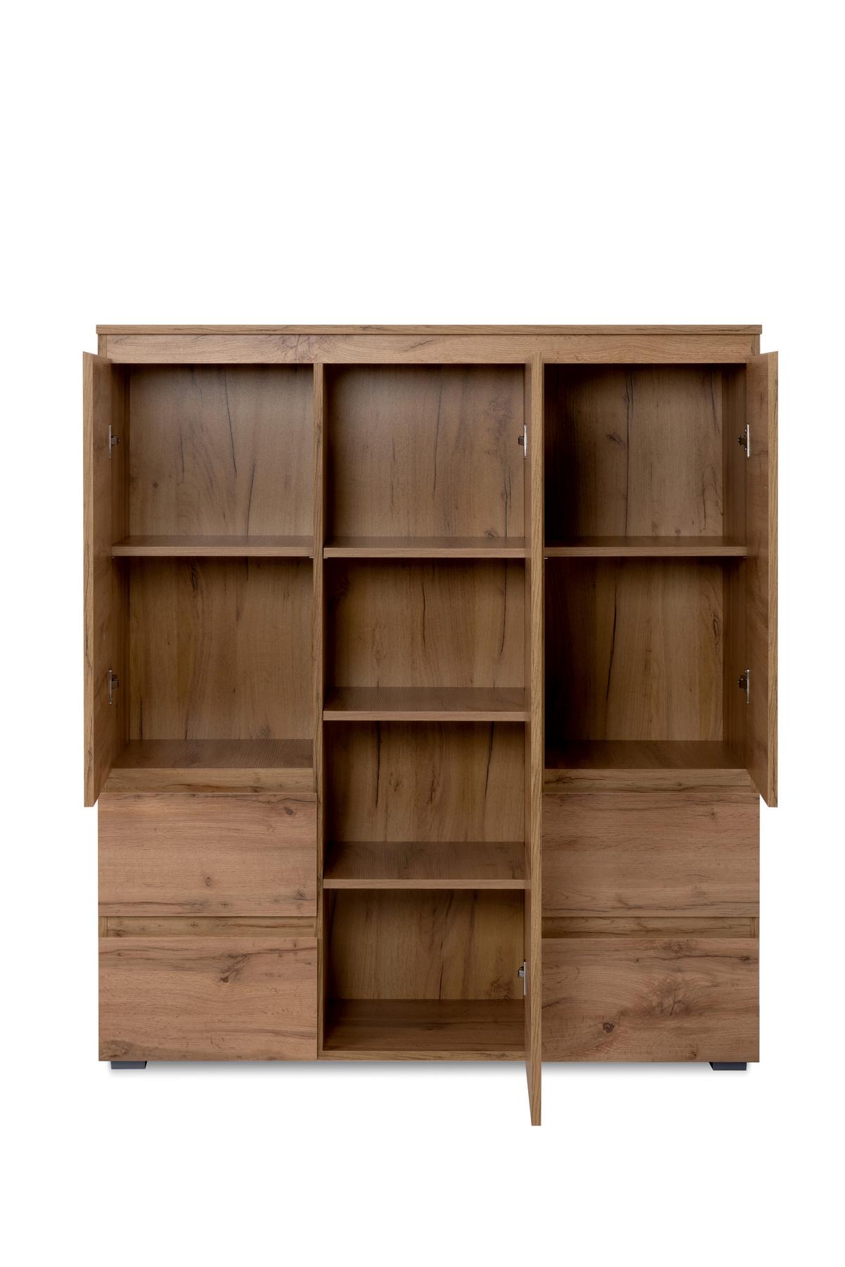 Visoka Komoda Image 53a, Barva Hrasta - medeni hrast, Design, umetna masa/leseni material (116/131/40cm) - MID.YOU