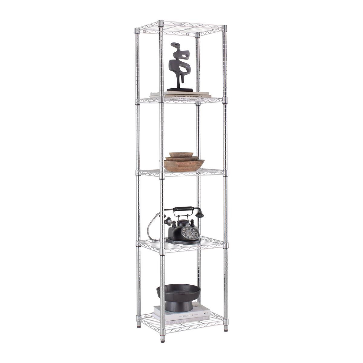 Regal Rock Chromfarben - Chromfarben, Konventionell, Metall (45/184/36cm) - Mömax