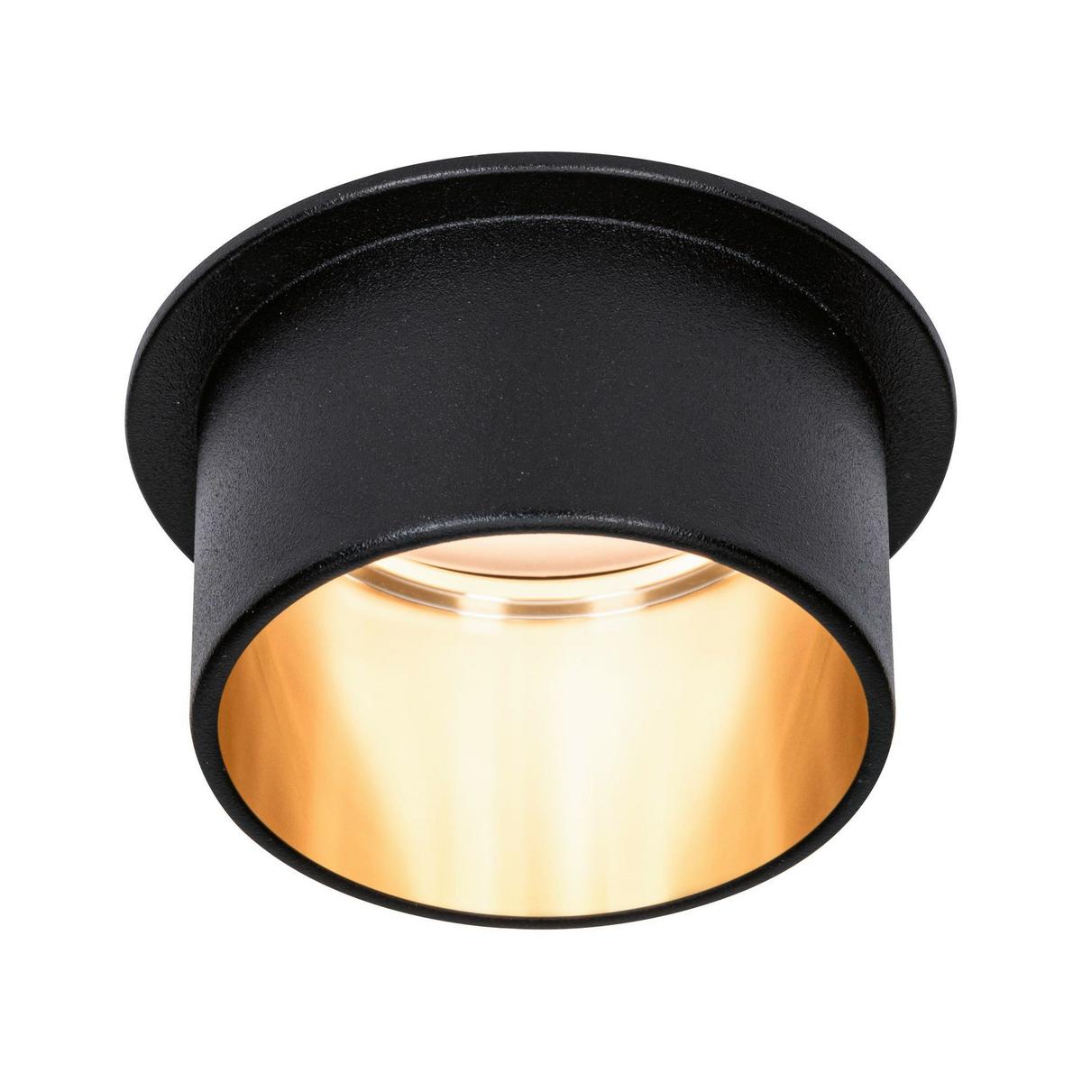 Deckenleuchte Coin Gil in Schwarz/Goldfarben max. 6 W - Goldfarben/Schwarz, Basics, Metall (6,8cm) - Paulmann