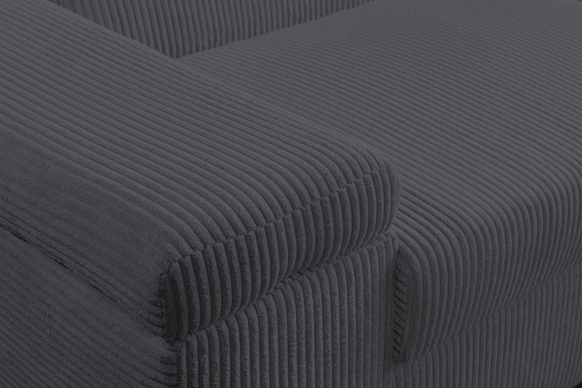 Kotna Sedežna Garnitura Lars I, Temno Siva - barve kroma/črna, Design, umetna masa/tekstil (264/215cm) - Livetastic