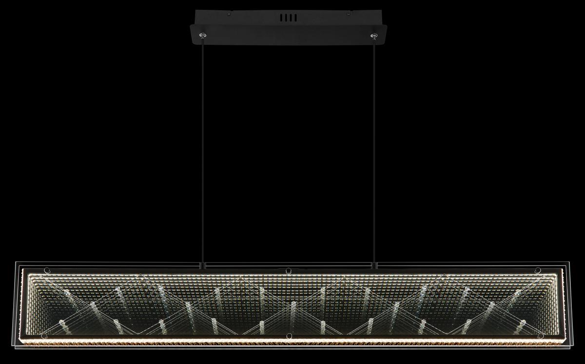 Led Viseća Svjetiljka Mirrora - prozirno/boje kroma, Design, staklo/metal (113/8/120cm) - Globo