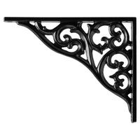 Wandhalter Baroque Schwarz - Schwarz, Konventionell, Metall (19/15cm) - Mömax