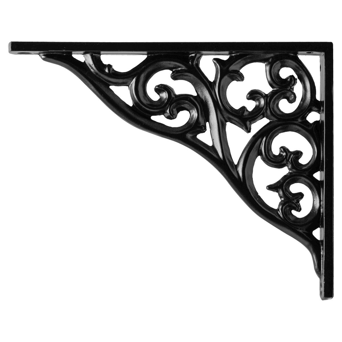 Wandhalter Baroque Schwarz - Schwarz, Konventionell, Metall (19/15cm) - Mömax