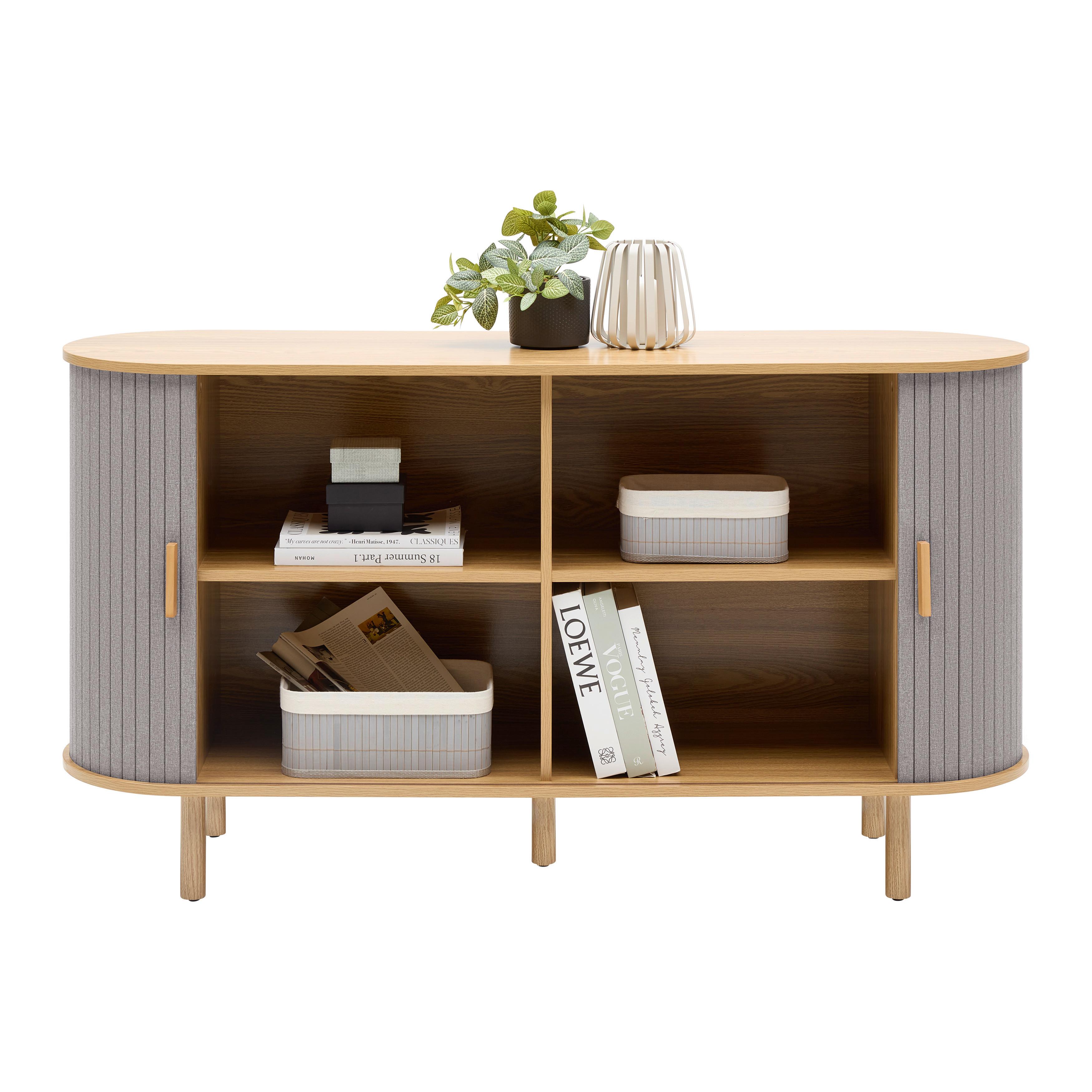 SIDEBOARD ARVID -EXKLUSIV- - grå/naturfärgad, Modern, trämaterial/trä (140/75/40cm) - Mömax