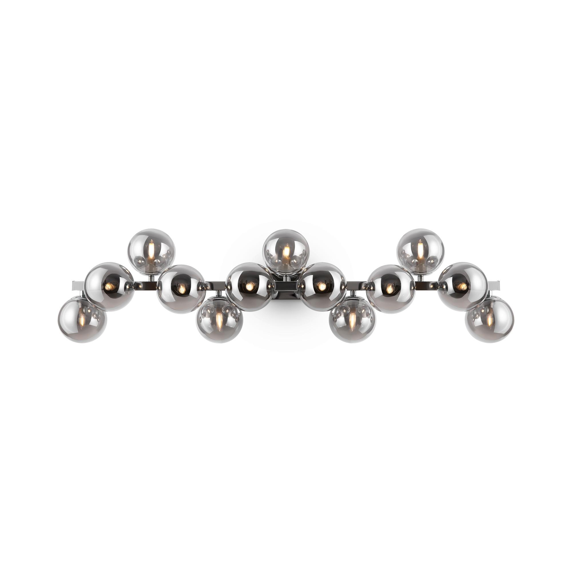 Wandleuchte Dallas Chromfarben max. 28 Watt - Chromfarben/Grau, Trend, Glas/Metall (24/95/23cm) - MAYTONI