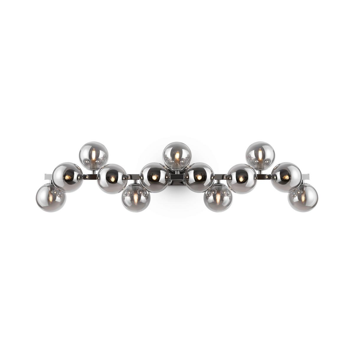 Wandleuchte Dallas Chromfarben max. 28 Watt - Chromfarben/Grau, Trend, Glas/Metall (24/95/23cm) - MAYTONI