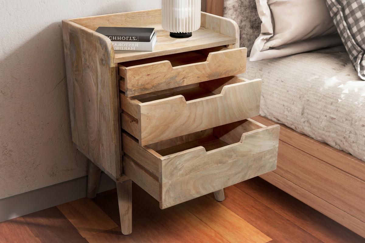 NACHTTISCH WL6.984 - Hellbraun, Design, Holz (45/63/33cm) - MID.YOU