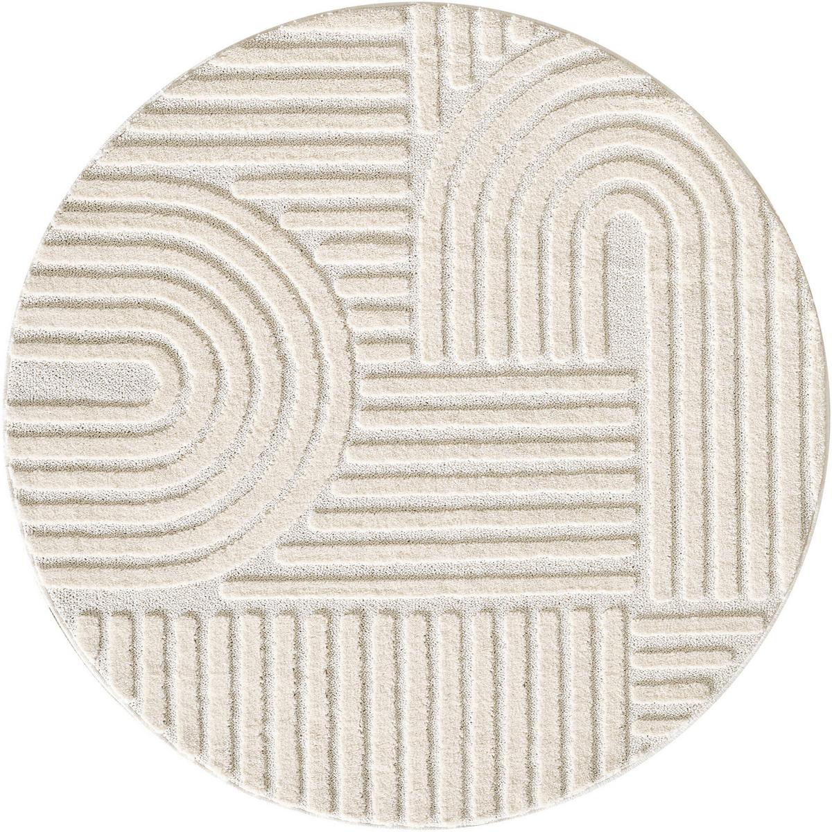 Preproga Z Visokim Florom Art, Krem, 120cm - krem barve, Basics, tekstil (120cm) - Novel