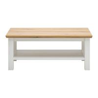 Couchtisch Korsika Eichefarben/Weiß - Eichefarben/Weiß, ROMANTIK / LANDHAUS, Holzwerkstoff (110/45/60cm) - Mömax