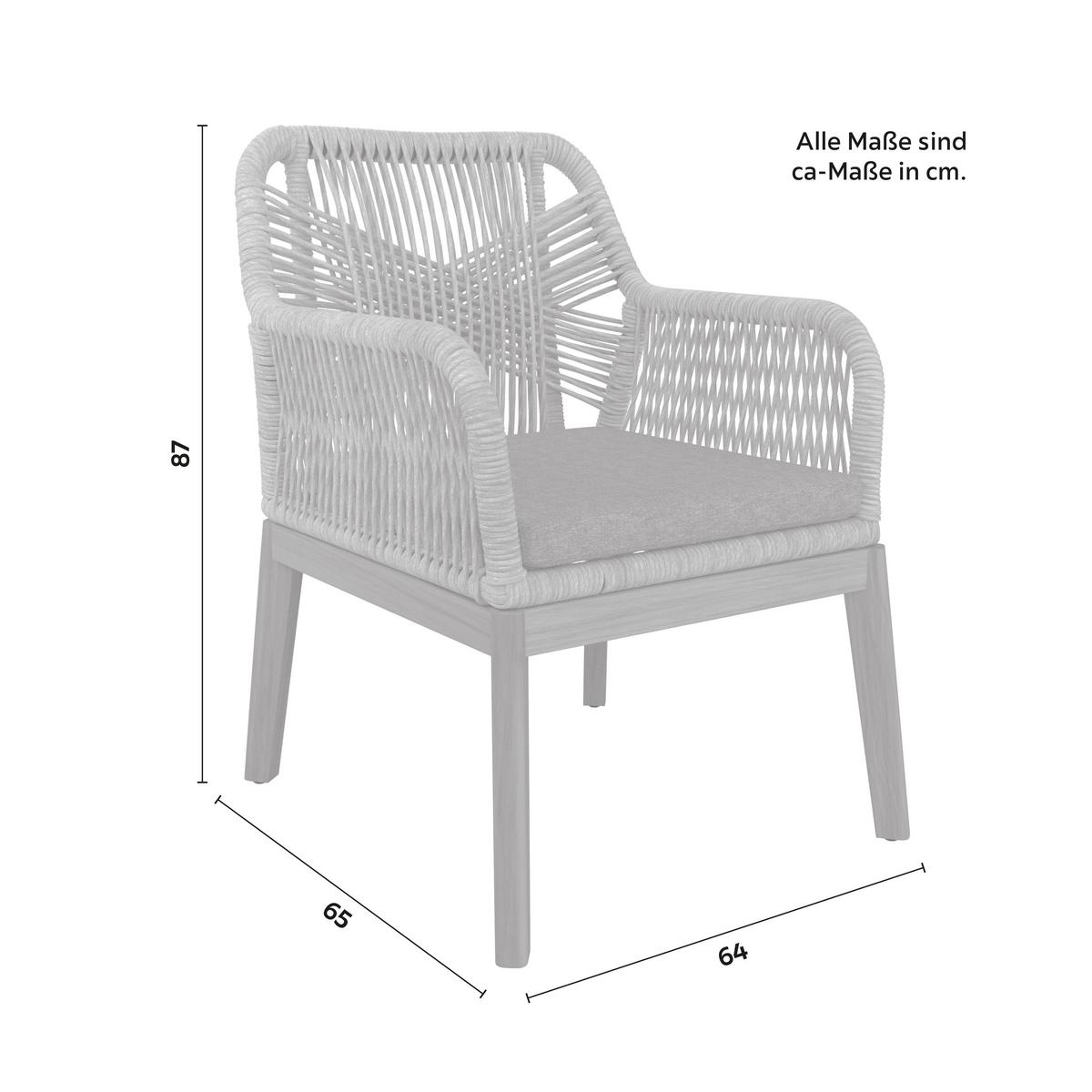 Scaun Finn - bej/gri, Modern, lemn/metal (64/87/65cm) - Mömax