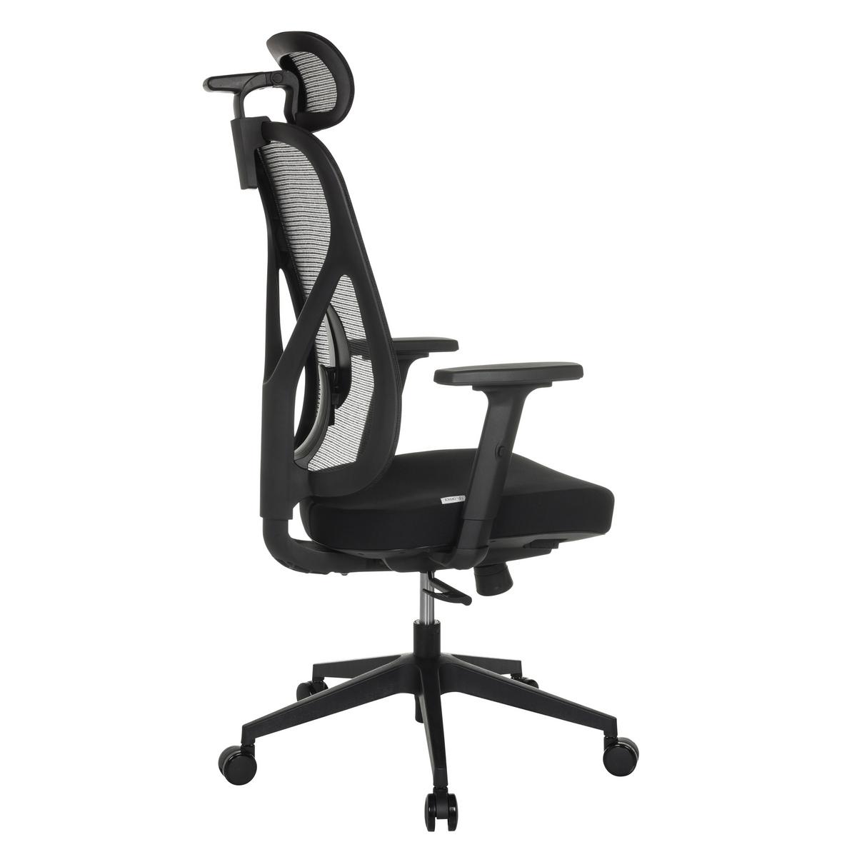 Pisarniški Stol Raloo Eco, Črna - črna, Moderno, umetna masa/tekstil (66/114-133/67cm) - MID.YOU
