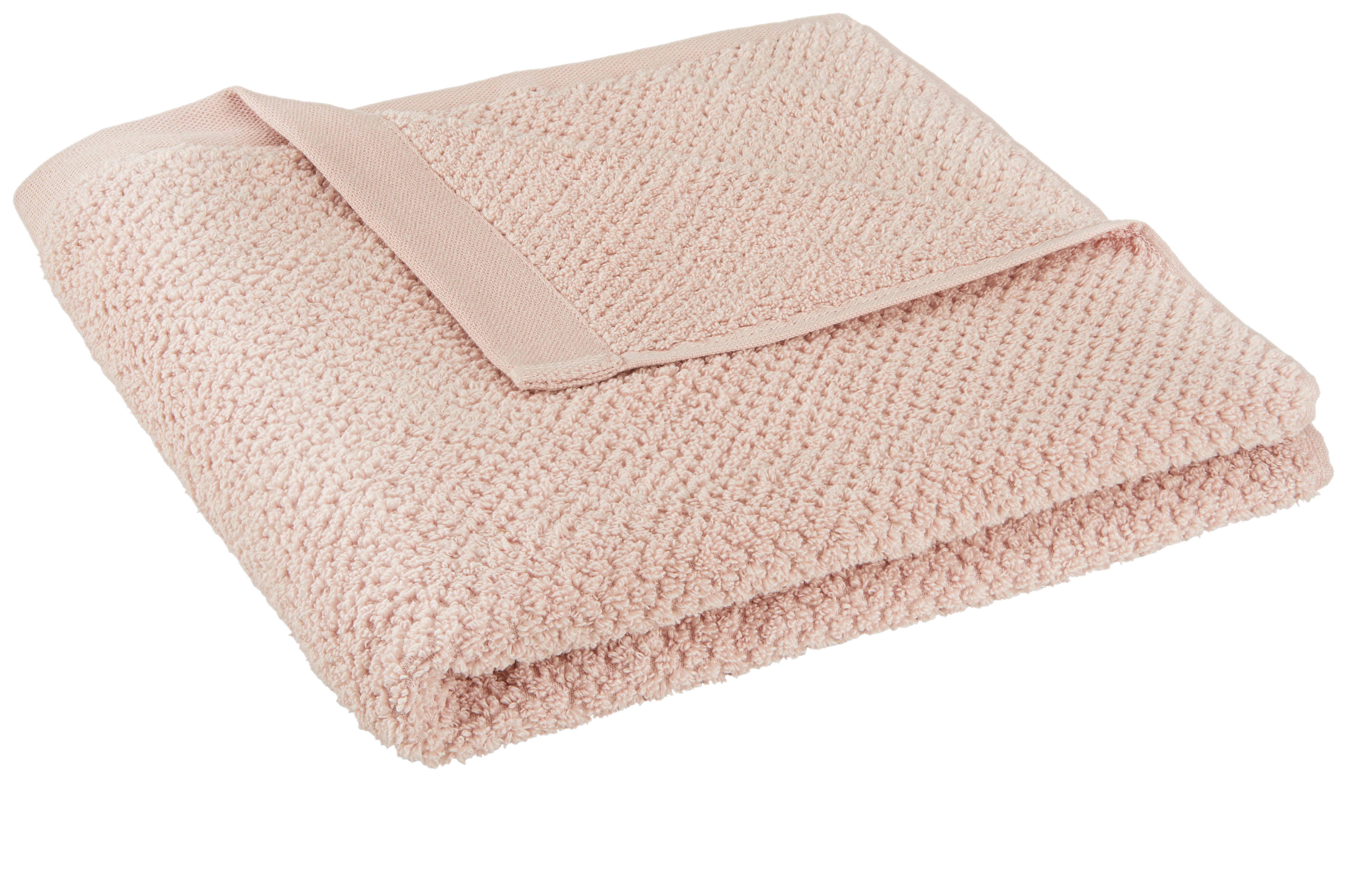 DUSCHHANDDUK LUISE - rosa, Klassisk, textil (70/140cm) - Modern Living