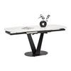 UTDRAGBART BORD NICOLAS - vit/svart, Modern, metall/sten (120-180/90/75-77cm) - Mömax
