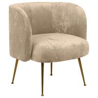 Fotelja Cloe - bež/zlatne boje, Konvencionalno, tekstil (74/77/70cm) - Modern Living
