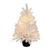 Kunstpflanze Polly mit LED, ca. 60cm - Schwarz/Weiß, Trend, Kunststoff (60cm) - P & B