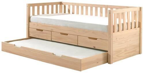 Ausziehbett "Fritz" 90x200 cm, kieferfarben - Kieferfarben, MODERN, Holz/Holzwerkstoff (90/200cm) - MID.YOU
