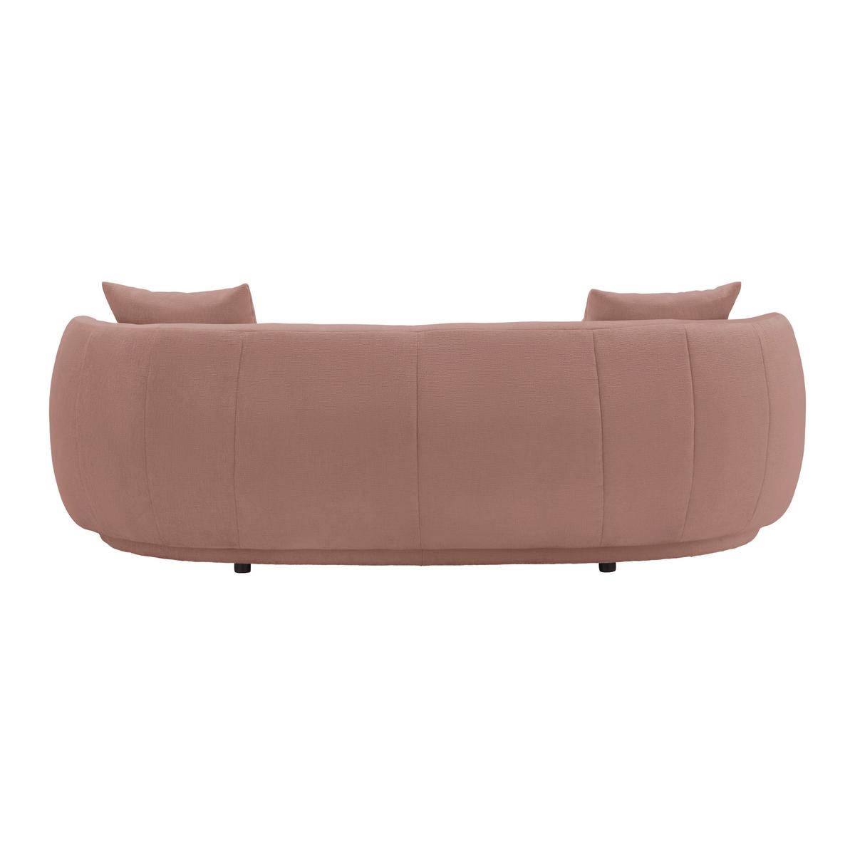 Bigsofa Leonas Rosa - Schwarz/Rosa, MODERN, Kunststoff/Textil (235/72/110cm) - Premium Living